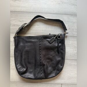 Black Leather Shoulder Bag